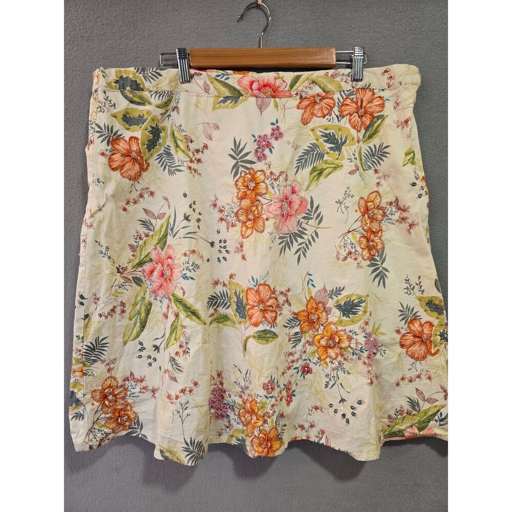 Twyla Blu Floral Bead Embellished Lined Skirt 1X
